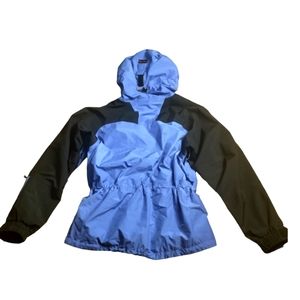 Marmot Goretex Mitre Peak Hooded Rain Jacket Periwinkle and Black Size Large
